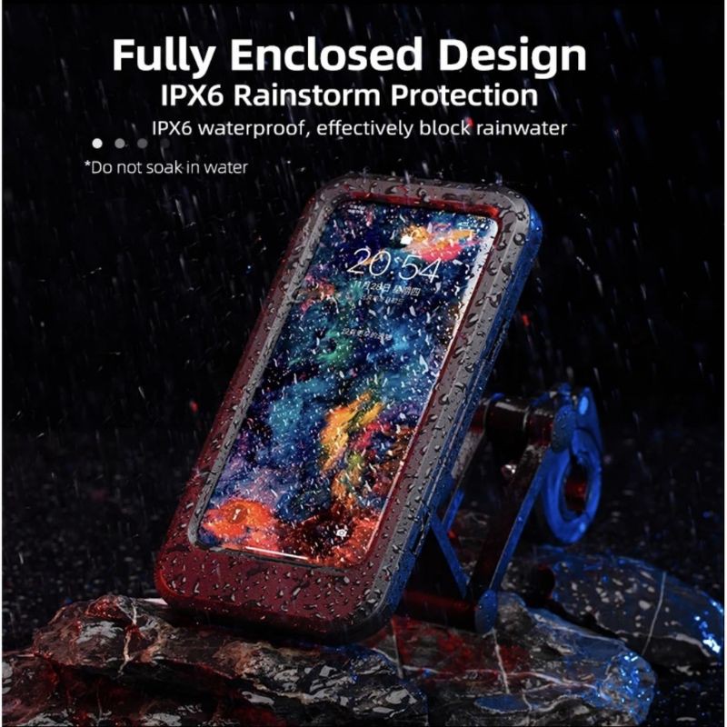 Phone Holder HP Waterproof Hl-69 untuk di sepeda dan Motor Anti Air  Gojek Grab Layar Sentuh premium