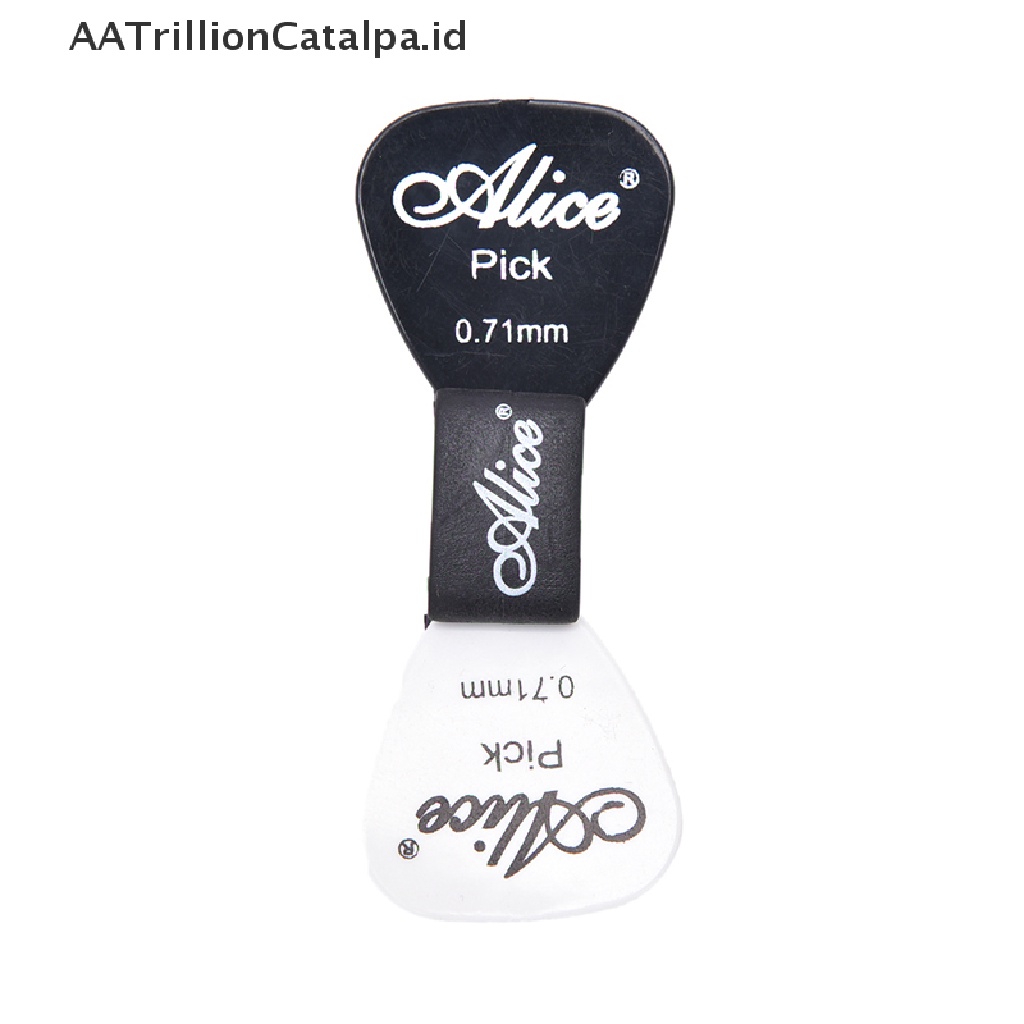 Aatrillioncatalpa 1pc Holder Pick Gitar Bahan Karet Dengan 2pcs Pick Plectrum