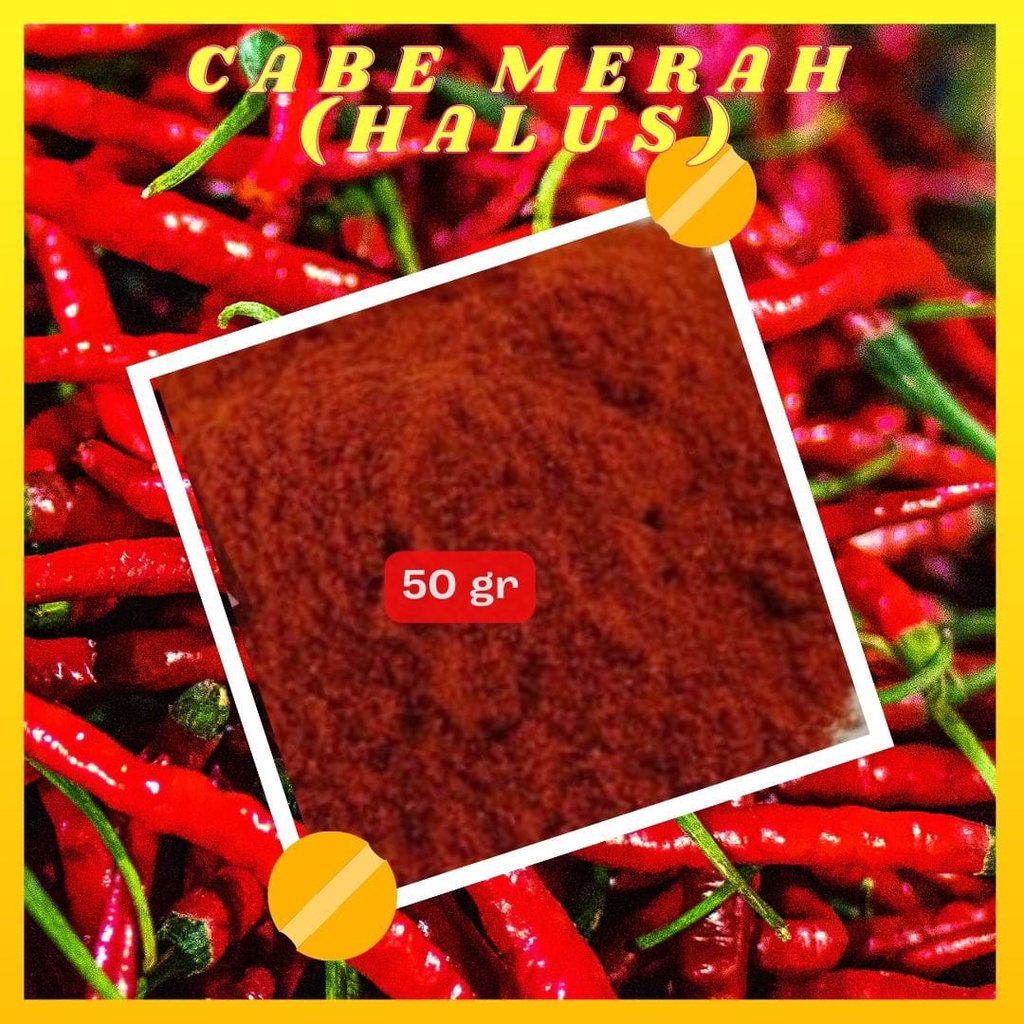 

Bumbu Tabur I Cabe Bubuk (Halus) I 50gr Bubuk Cabe (Halus) I Chilli Powder 50 gr I Seasioning Powder I Super Pedas I Aneka Bahan Instan Murah Enak Terbaik Kering Terjamin Halal Premium Sushi Bukan Harga Jual Aida Jepang Antaka Thailand