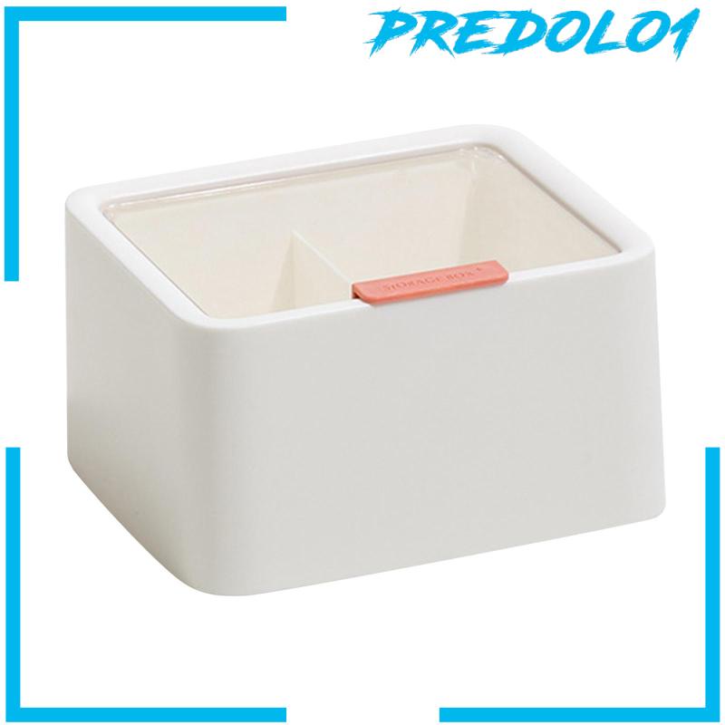 (Predolo1) Kotak Penyimpanan Kapas / Lipstick Bahan Abs Anti Debu Untuk Meja / Kamar Mandi