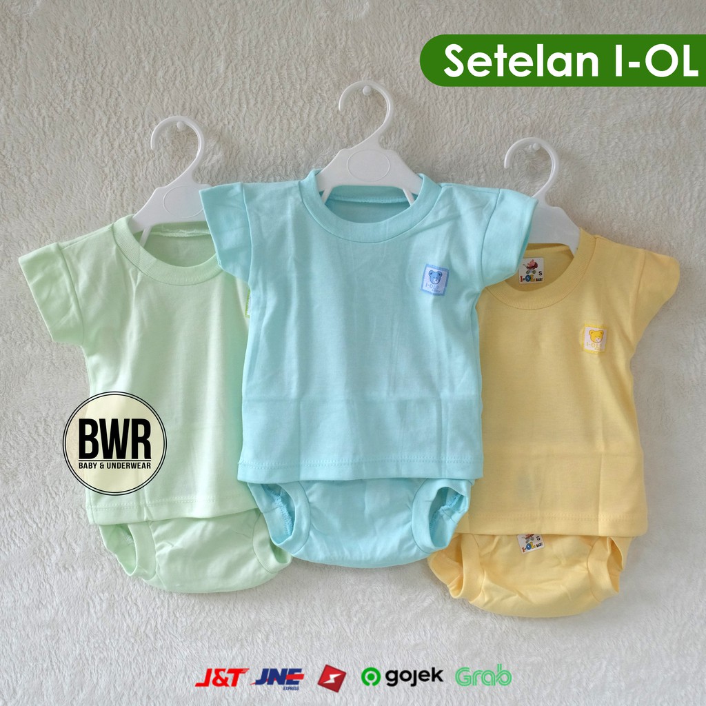 [4 setel ] SETELAN IOL | Kaos + Celana Pop iOL | Setelan polos iOL / Ruel | kaos bayi dan anak