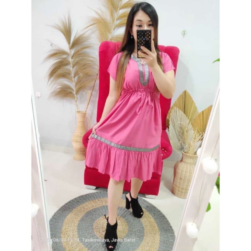 Daster renda arab serut fendi/jumbo