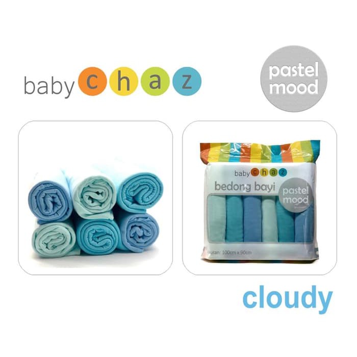 Baby Chaz Bedong Bayi Warna Pastel Polos Isi 6