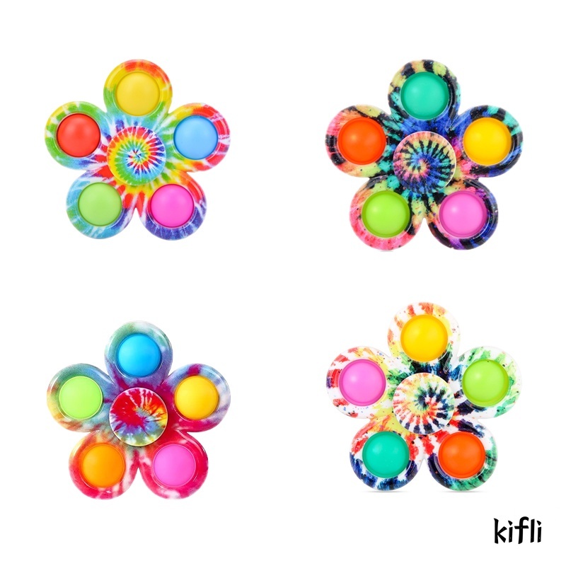 Warna-warni,Fidget Spinner,Dorong Pop Ini Gelisah Berputar Jari Stres Relief Mainan Anak-anak Dewasa