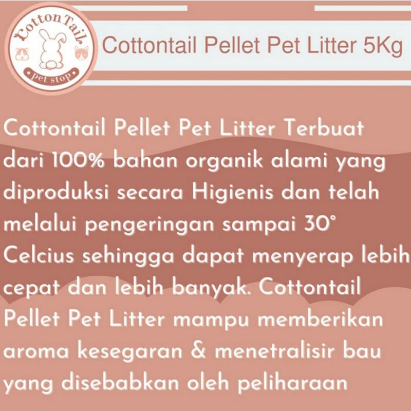 Cottontail Pellet Pet Litter - Wood Cottontail Pellet Pet Litter 5kg