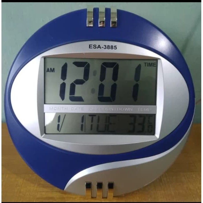 Jam digital bisa di dinding atau di meja ESA 3885