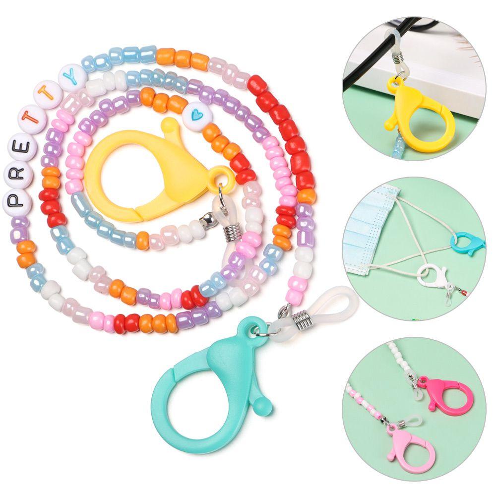 Lily Rantai Manik-Manik Akrilik Anak Anti Hilang Extender Letter Chain