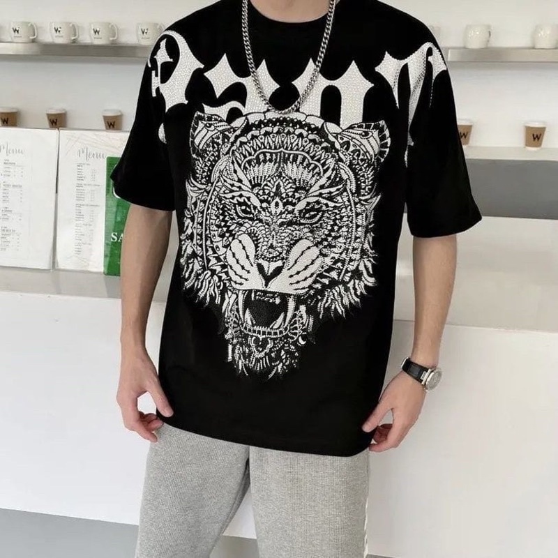 BAJU KAOS OVERSIZE LION TSHIRT COWOK PRIA LENGAN PENDEK PREMIUM