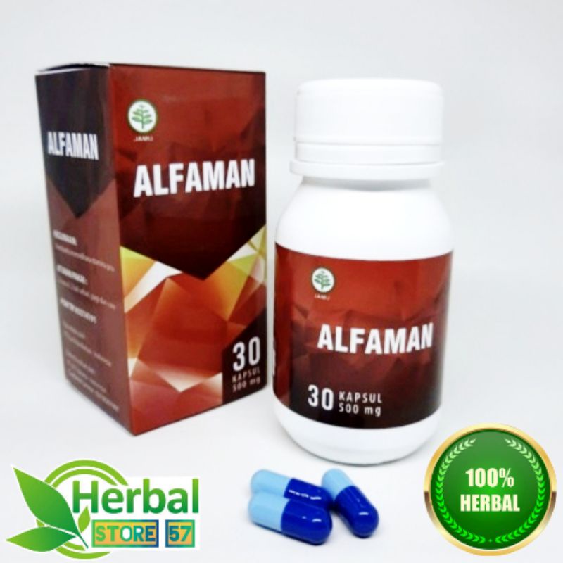 ( Original 100% ) Alfaman Asli Sudah BPOM - Obat Alfaman Herbal 30 Kapsul 500mg