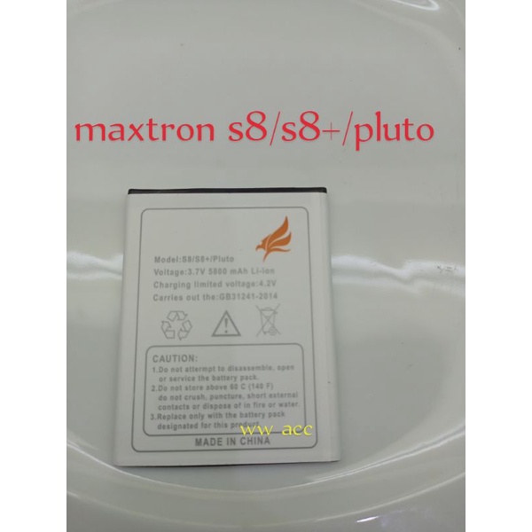batre baterai original Maxtron s8 / s8+ / Pluto batre orginal hp