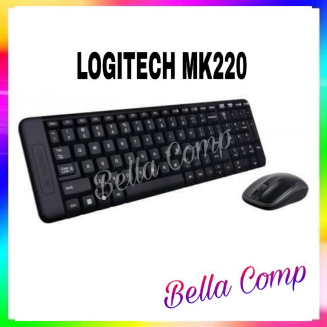 Keyboard keybod key board Wireless Combo plus Mouse Mk220 murah berkualitas