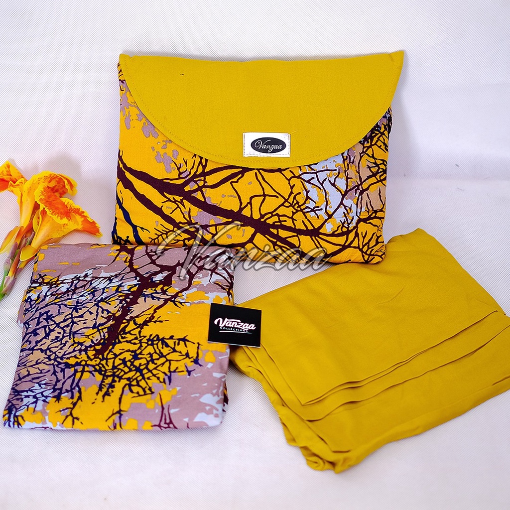 Mukena Bali Dewasa Motif Ranting / Akar Adem Jumbo Vanzaa Collection 2022