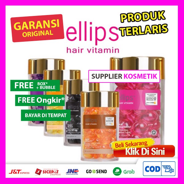 Ellips Vitamin Rambut Botol Hair Mask Ellips Vitamin Rambut Kering Rontok Smooth & Shiny Isi 50