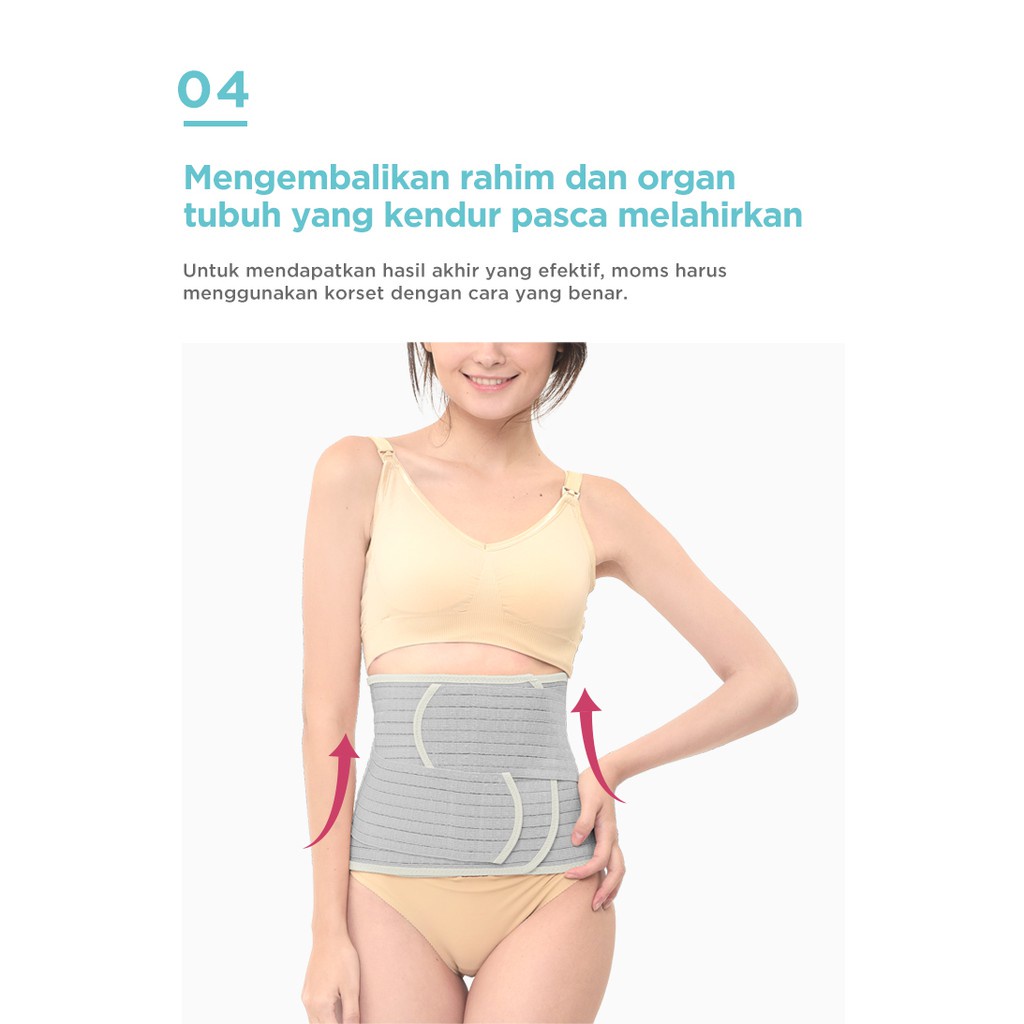 MOOIMOM Bamboo Postpartum Belly Band Korset Pelangsing Pasca Melahirkan Normal &amp; Caesar