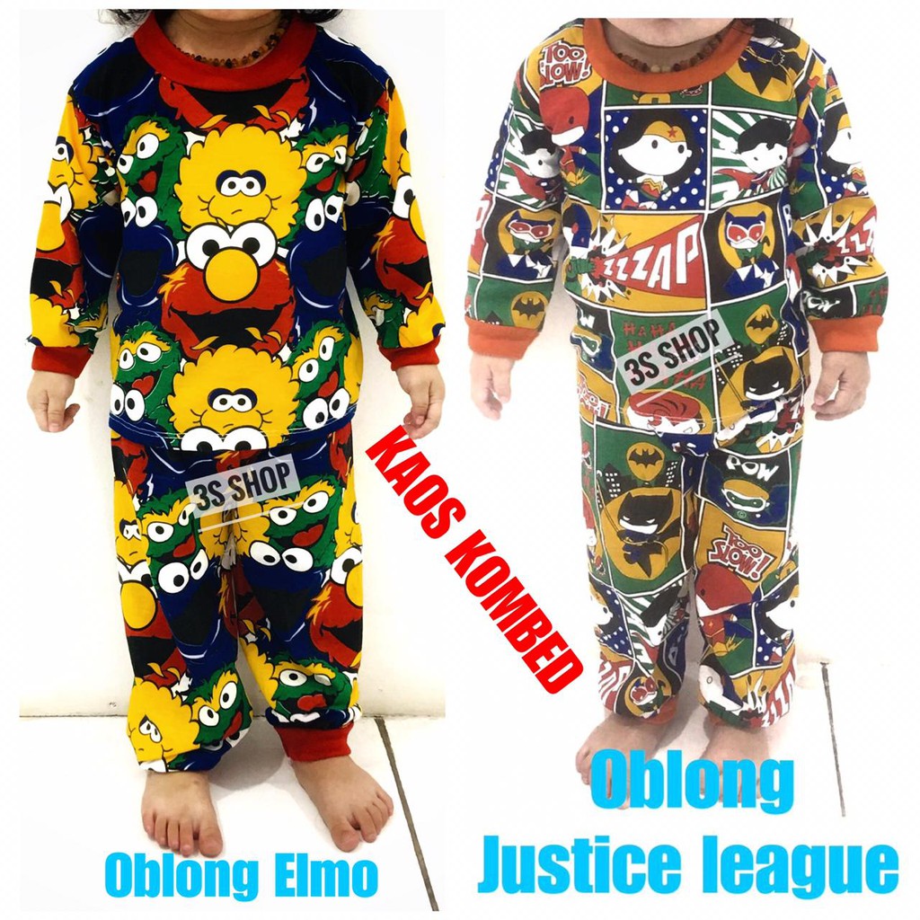  BAJU  TIDUR  ANAK  KIDS SETELAN STELAN BAHAN  KAOS  COMBED DORAEMON TAYO TANK SPIDERMAN BATMAN POOH 