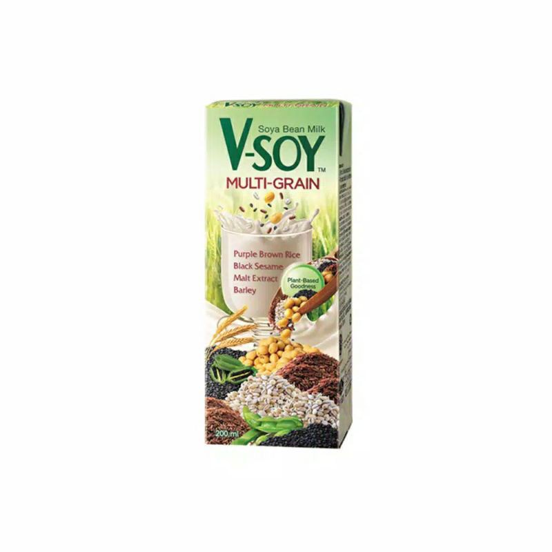 

V-Soy Susu Kedelai Multi Grain Soy Milk UHT 200 Ml