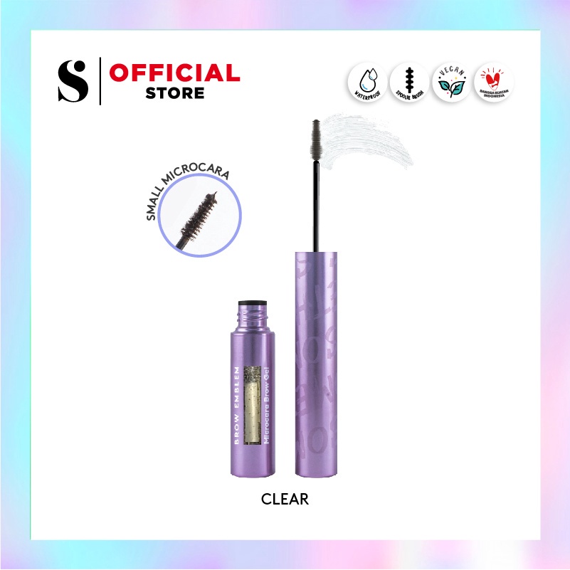 SOMETHINC BROW EMBLEM Microcara Brow Gel Waterproof / Maskara Alis Kuas Super Tipis - LDA