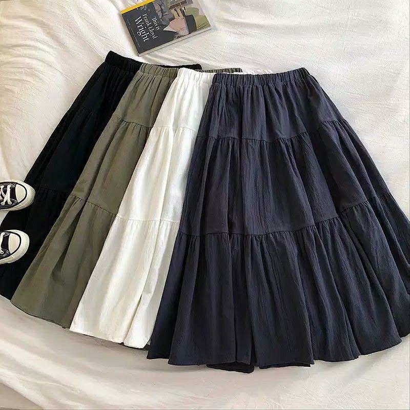 Alny Hijab - Rok Canda / Rok Susun Maxi Skirt Rok Bangkok Skirt Rok Umpak Rok Ceruty Rok Panjang