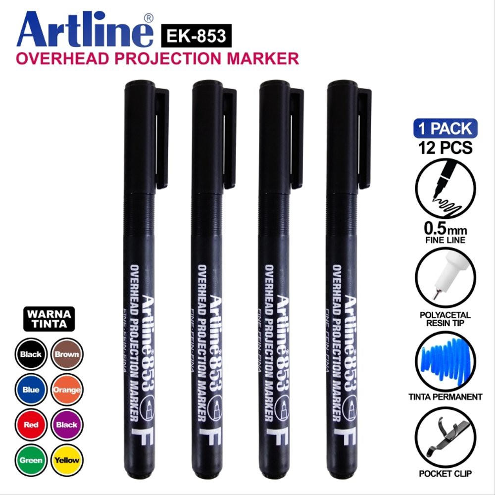 

Spidol Permanen OHP Artline EK-853 Fine