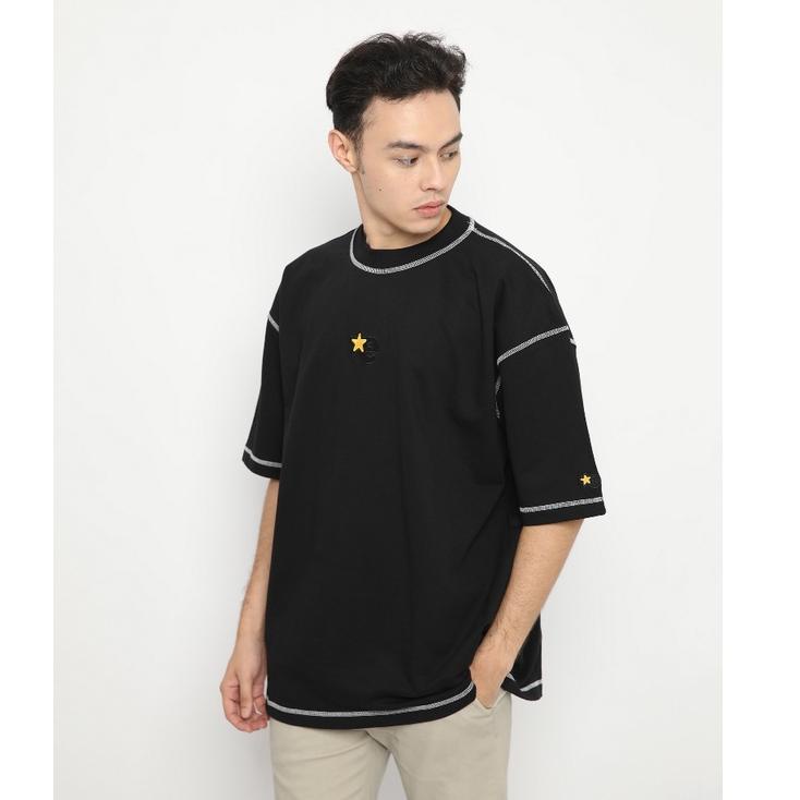 (X3U3).. Erigo T-Shirt Oversize Moura Black //Produk@kami