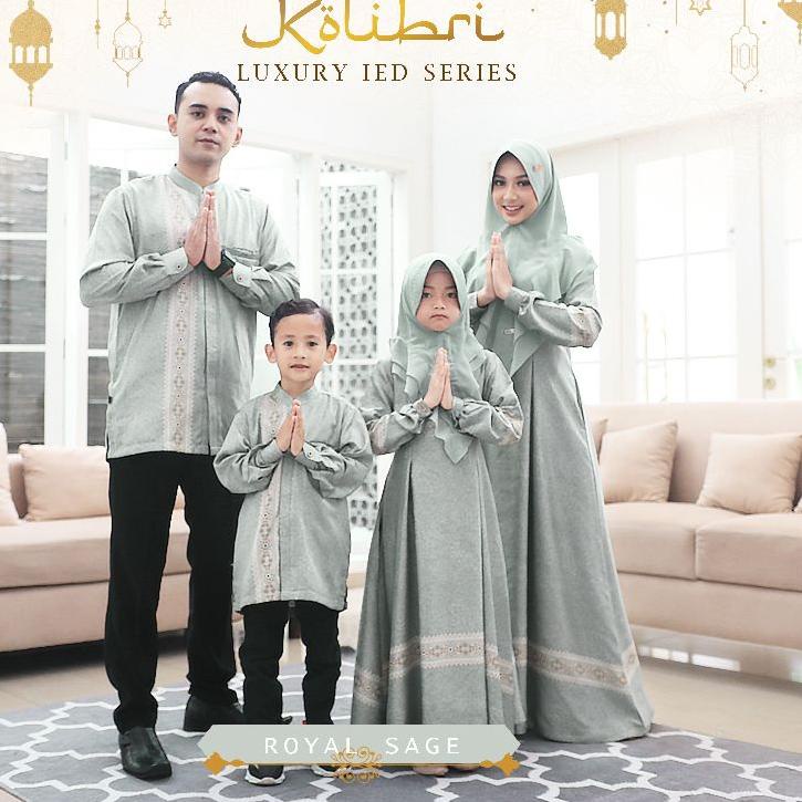 Telah Hadir.. New Kolibri Luxury Adha Series WNJ | Set Couple Gamis dan Koko Family | Gamis dan Koko
