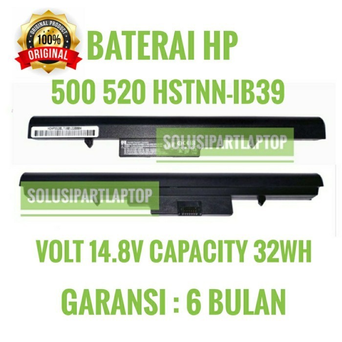 Baterai Laptop HP COMPAQ 500 520 - HP500 HP520 Series ORI