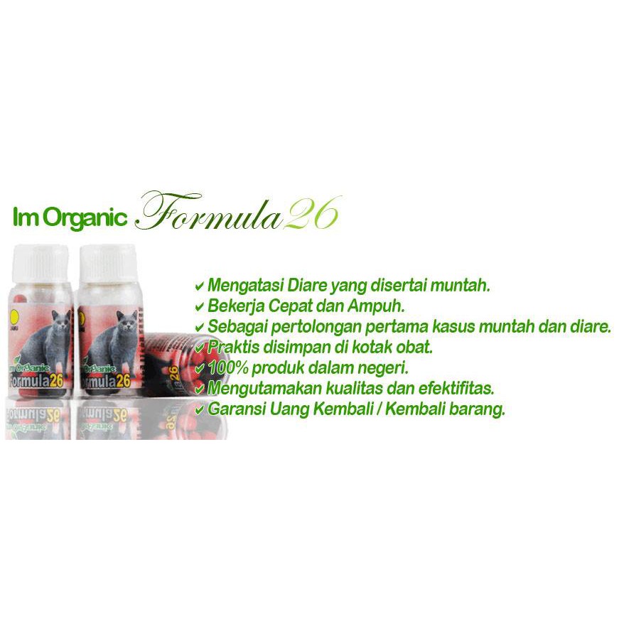 

IM ORGANIC FORMULA F26 (Obat Diare Berat)