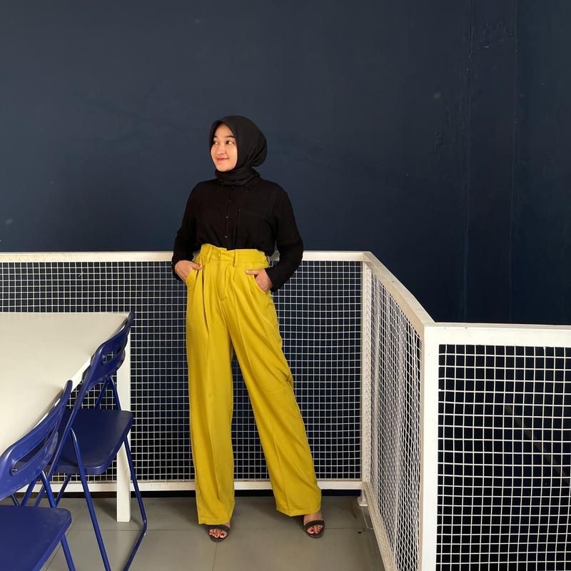 Loose pants Trousers celana panjang wanita anti kusut loose taurus pants