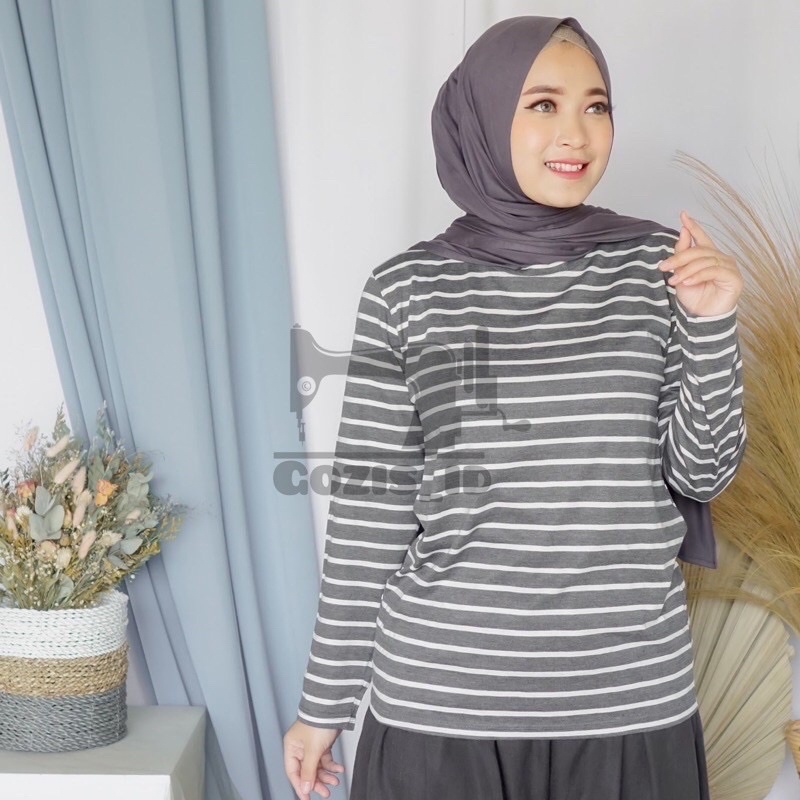 STEVIA TOP KAOS LENGAN PANJANG / STRIPE TEE KAOS SALUR