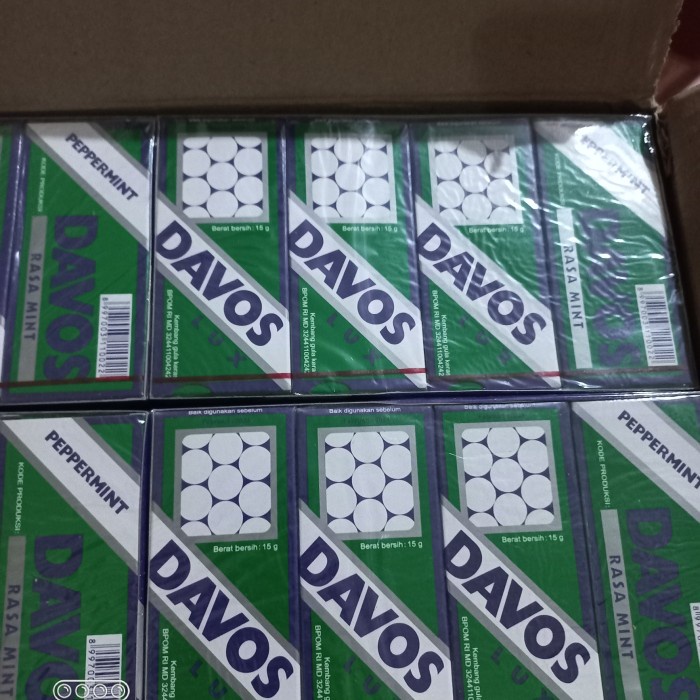 Permen Davos Lux Peppermint box isi 20 pcs