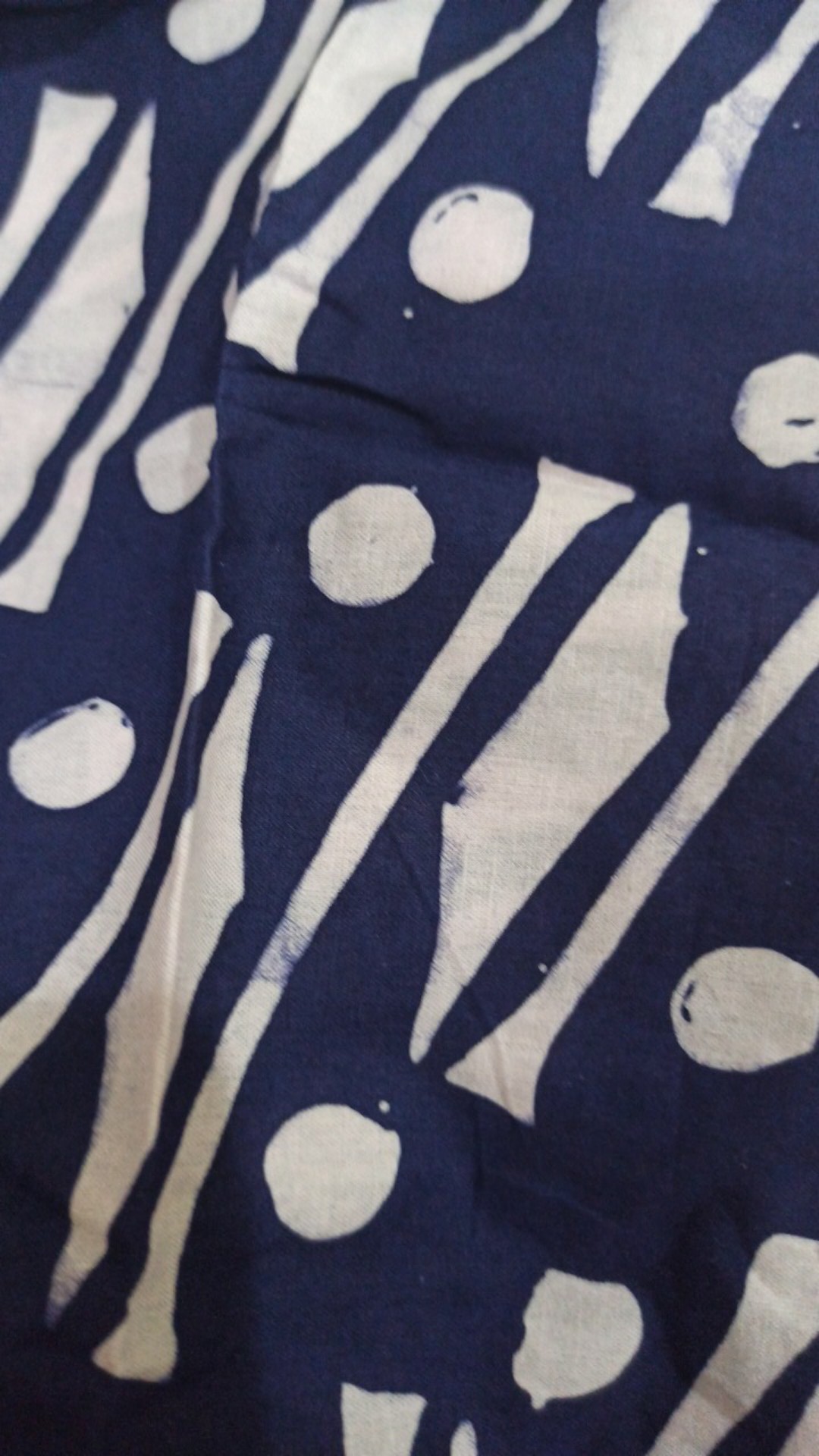 Blus Batik Cap Navy Anak Perempuan Murah