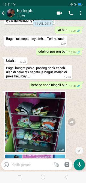 Rak Sepatu/shoe Rack 10 Susun (2kg) - Rs10chp With Cover - Kitty England