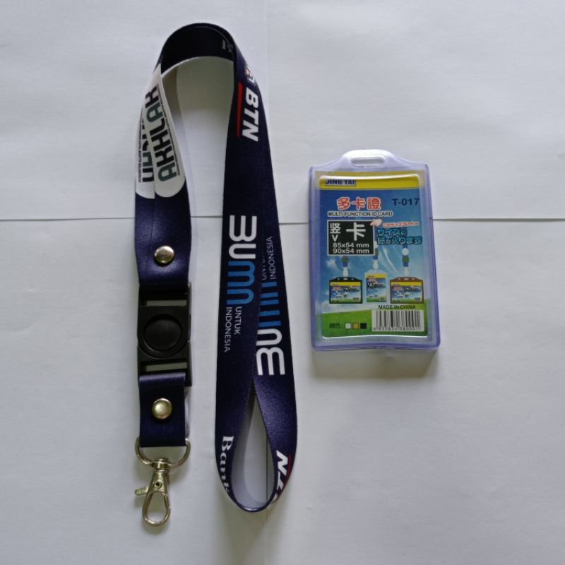 READY ✅ LANYARD BANK BTN BUMN SATUAN MURAH TALI PRINTING CUSTOM ID CARD