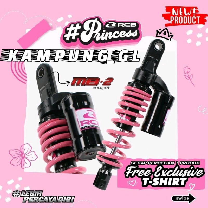 Jual Shock Belakang Tabung Rcb Mb Pink Series Mm All Matic