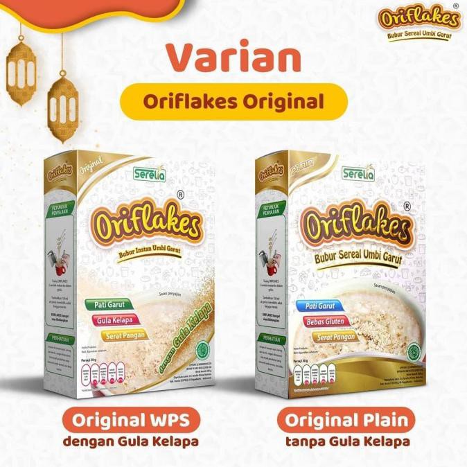 

(COD) PAKET 5 BOX Oriflakes umbi garut 350 gram maag asam lambung original - gula kelapa