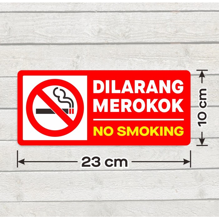 

Stiker Sign Dilarang Merokok Sticker Label No Smoking Vinyl Anti Air