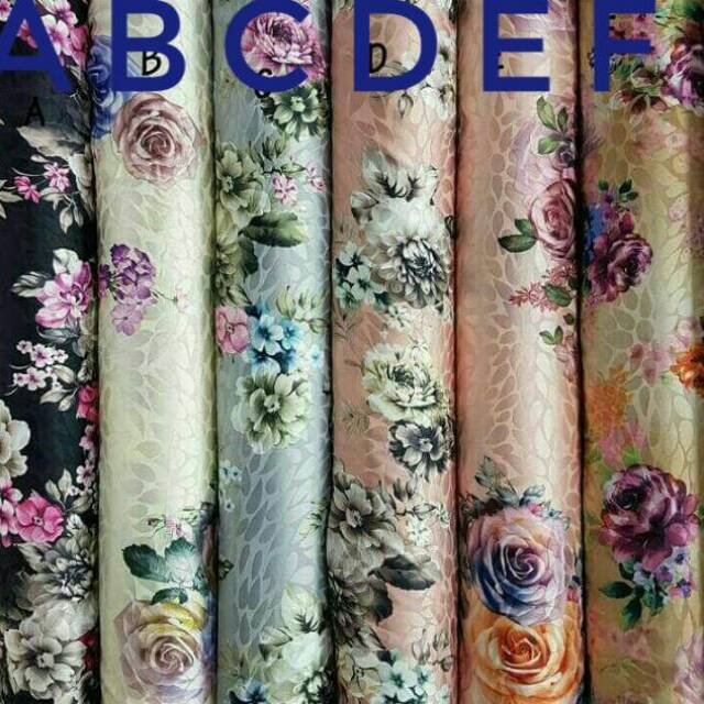 KAIN/BAHAN JACQUARD PRINTED EMBOSS