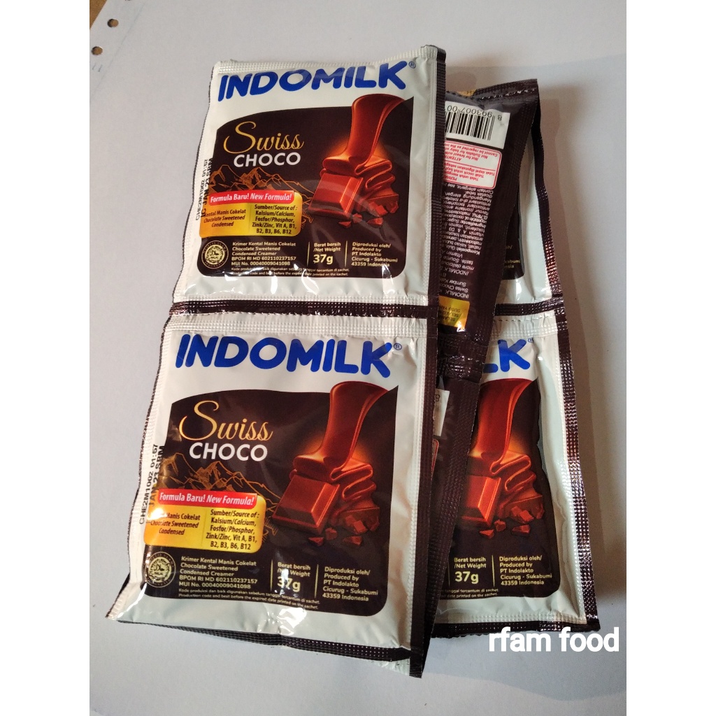 

SUSU KENTAL MANIS SACHET INDOMILK COKELAT ISI 6 X 37 Gr SWISS CHOCO