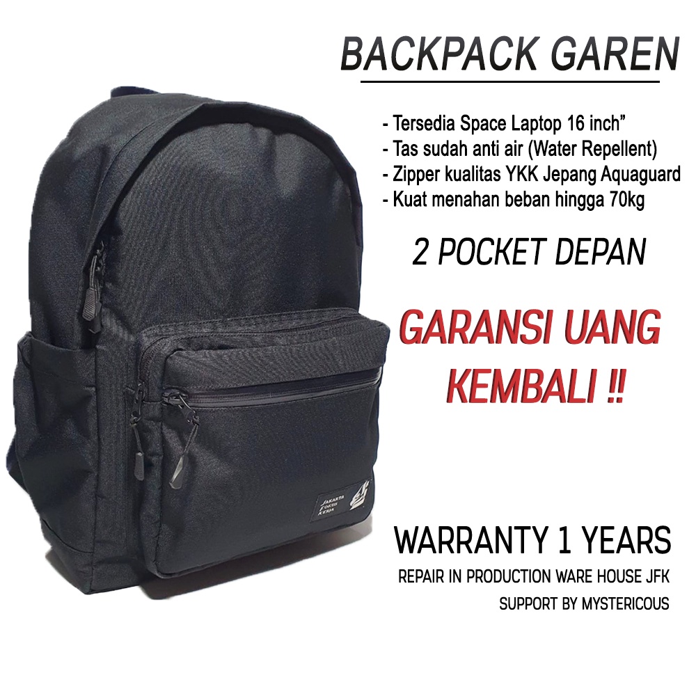 Tas Ransel backpack GAREN JFK - Water Repellent ( UNISEX )