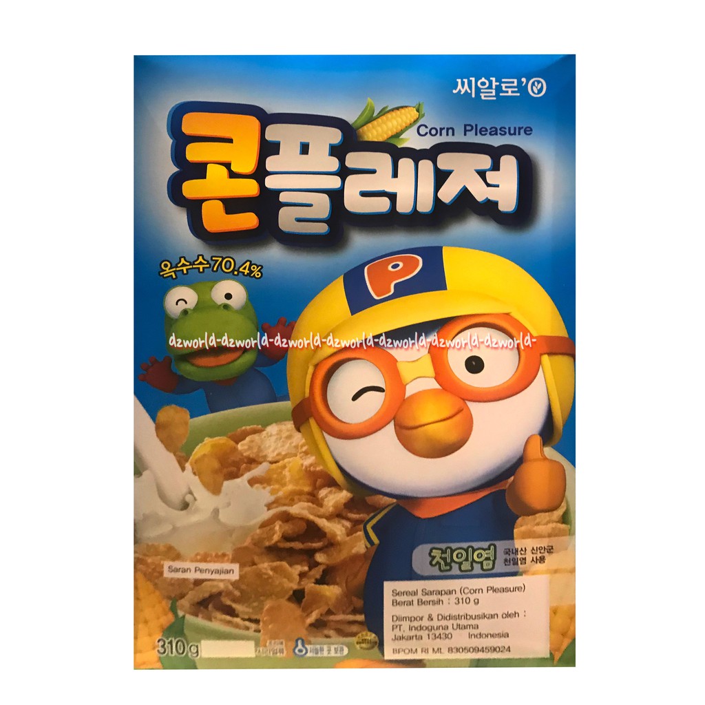 Corn Pleasure Sereal Jagung 310gr Pororo Corn Cereal Korea Kartun Pororo