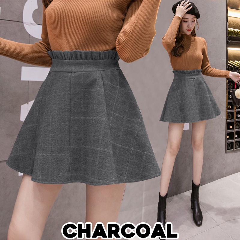 KARAKOREA 309 Minji Flare Skirt/Mini Skirt/Korean Women Skirt/Rok Pendek