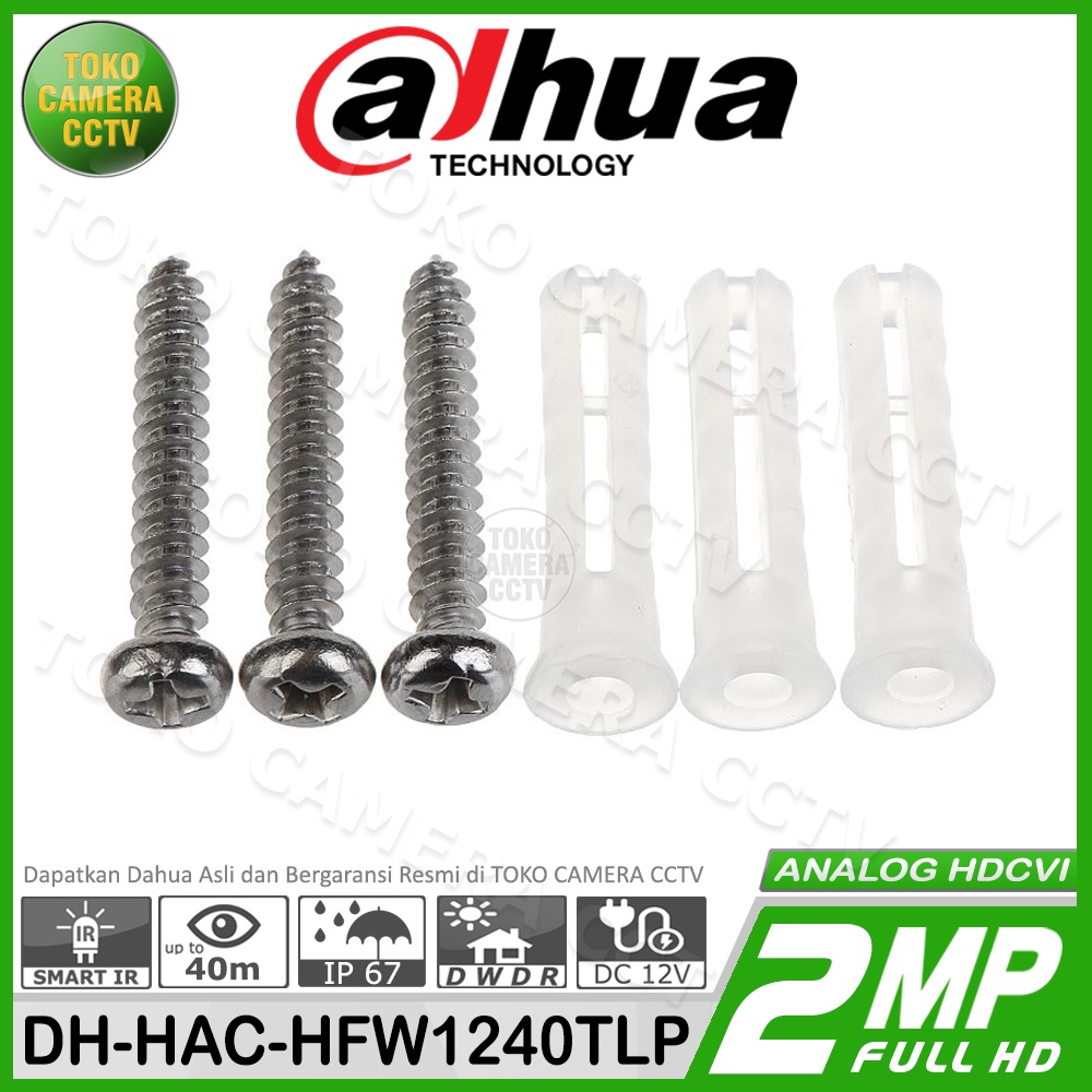 KAMERA CCTV OUTDOOR 2MP DAHUA HAC-HFW1240TLP HDCVI 1080p CAMERA CCTV