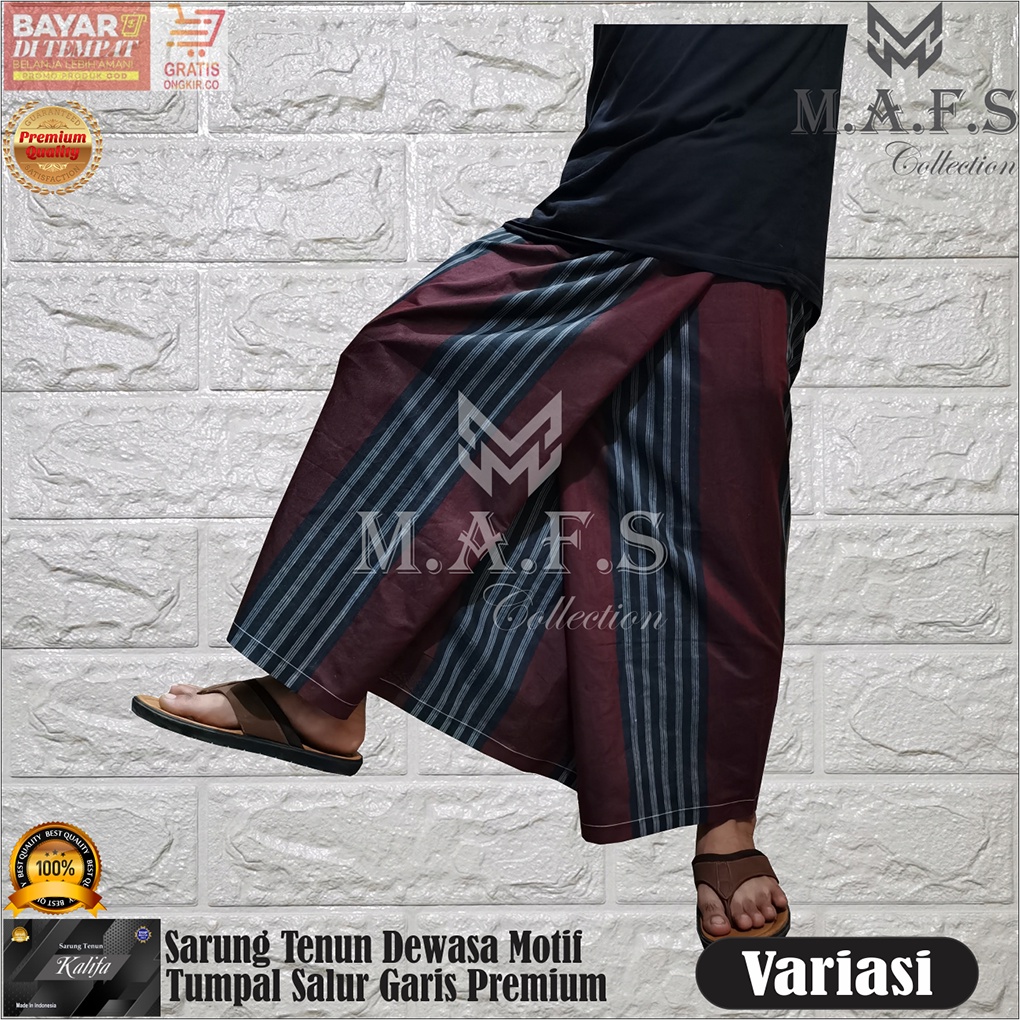 SARUNG DEWASA MOTIF POLOS TUMPAL SALUR &amp; TUMPAL SONGKET KALIFA PREMIUM