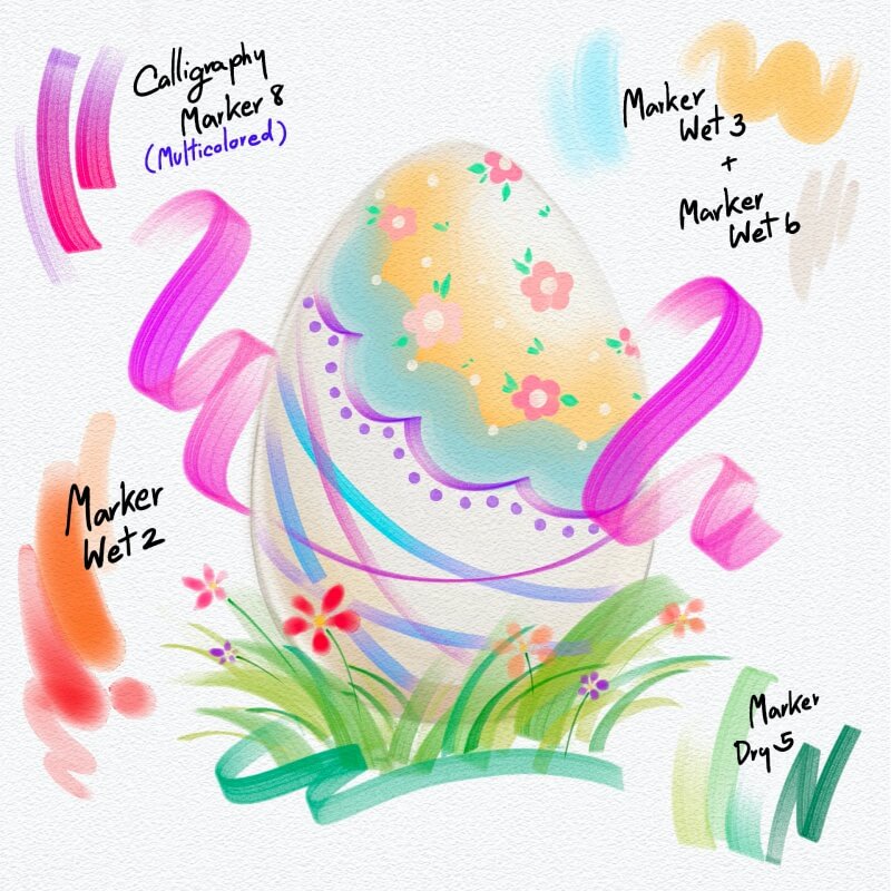Procreate Brush - Freya Marker Brushes for Procreate