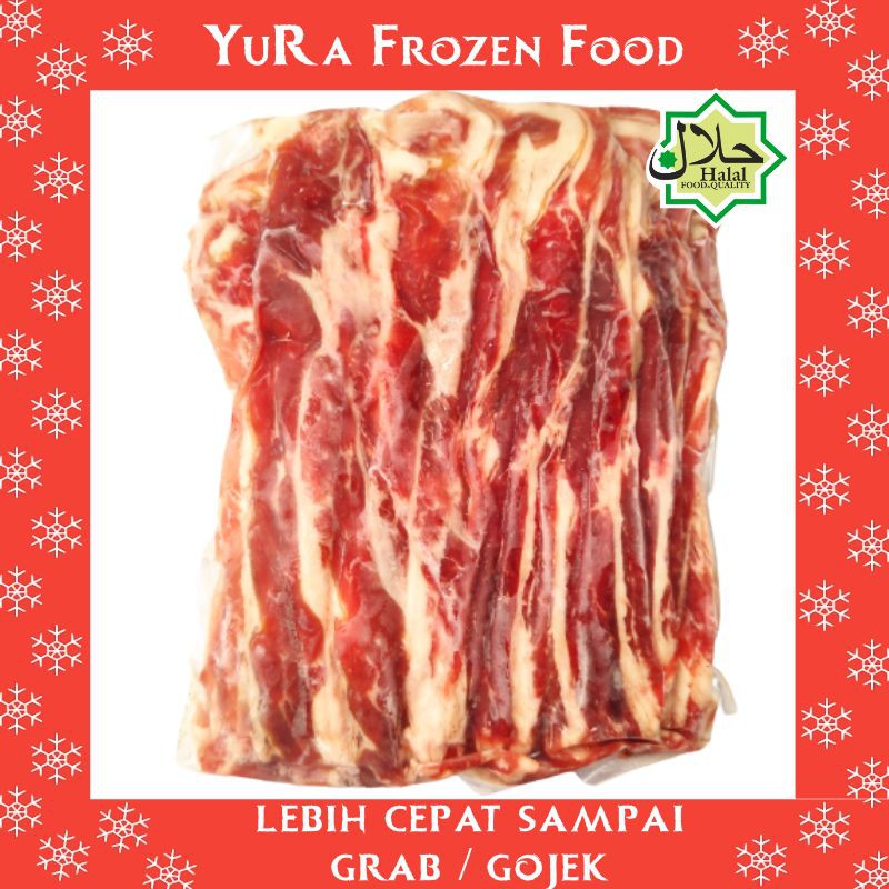 

Premium Slice Beef Shortplate 500gr Yoshinoya / Shabu / Yakiniku / Sukiyaki / All You Can Eat