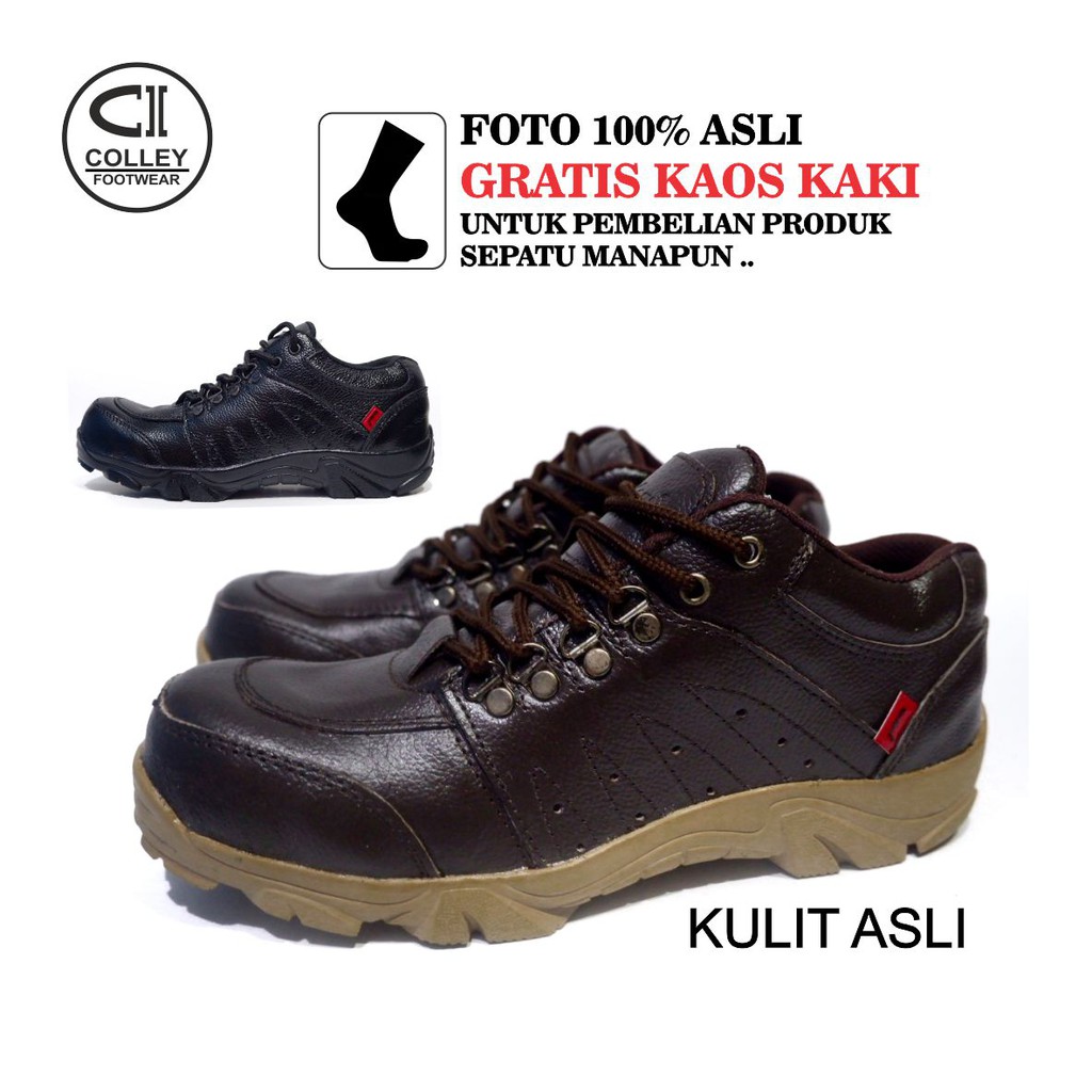 COD - SEPATU BOOT 100% KULIT ASLI / SEPATU GUNUNG / BOOT PENDEK OUTDOOR / BOOTS CLY-BOO.010