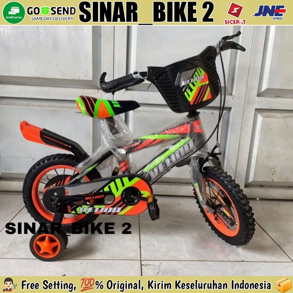 Sepeda Anak Laki Laki BMX Velion 12 Inch Ban Pompa