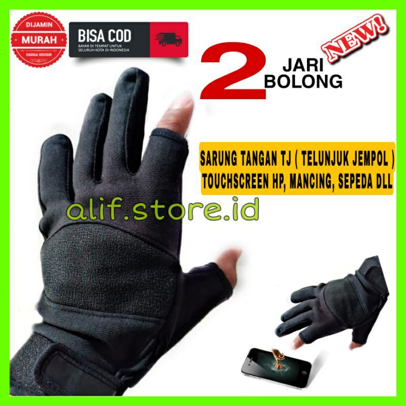 SARAUNG TANGAN HP GLOVES SEPEDA MOTOR 3JARI