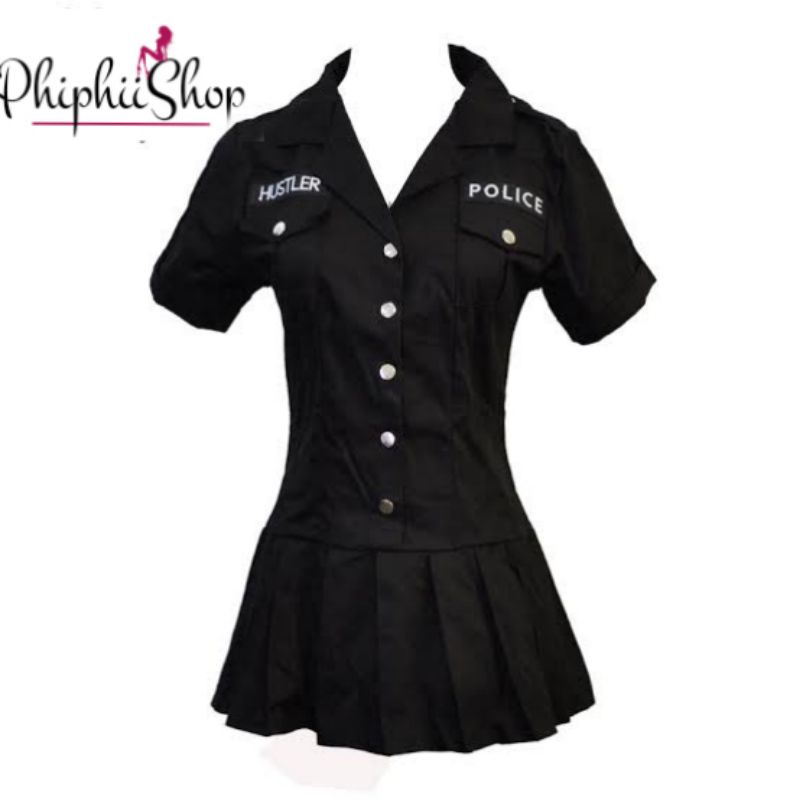 Sexy Kostum Seragam Polisi Baju Polwan Police Cosplay Lingerie Costume