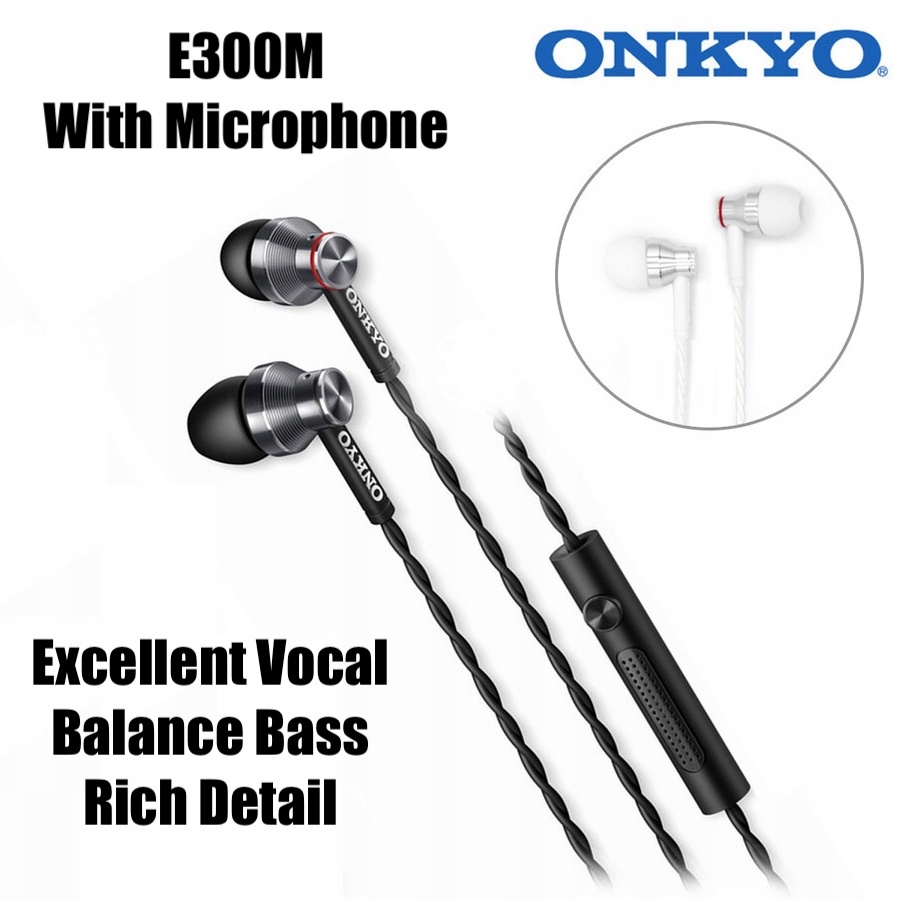 Original Onkyo E200 E300M Earphone Semi-Open Stereo High Fedility (No Box)